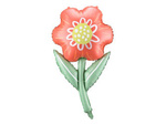Folienballon Blume, 53x96 cm