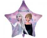 Balon foliowy Kraina Lodu, Frozen w kształcie gwiazdki z ciężarkiem, 46 cm