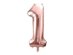 Folienballon-Zahl '1', 86cm, Rosegold