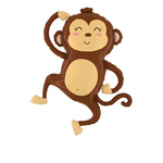 Balon foliowy Małpa 60x76 cm