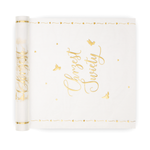 Bieżnik z Organzy Złoty na Chrzest Święty 30x500 cm